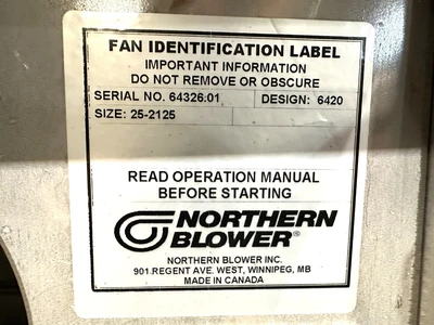 Used _UNKNOWN_ _UNKNOWN_ Centrifugal Fans West Virginia US | Cooper Industries #1409196