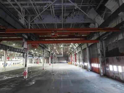 Cleveland Tramrail P&H 1 Ton Single Girder Underhung Bridge Crane 46' Span