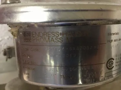 ENDRESS + HAUSER PRO MASS M ORDER CODE 63MT25-SAA00B2AB1F Flowmeter