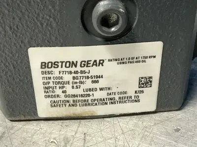 Used BOSTON GEAR F771840B5J Motors (misc) Ohio US | HGR 24 #1453602