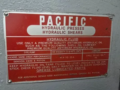 Used PACIFIC 250 PF-0BS High Speed Production Presses Michigan US | iGAM Industrial Marketplace #471080