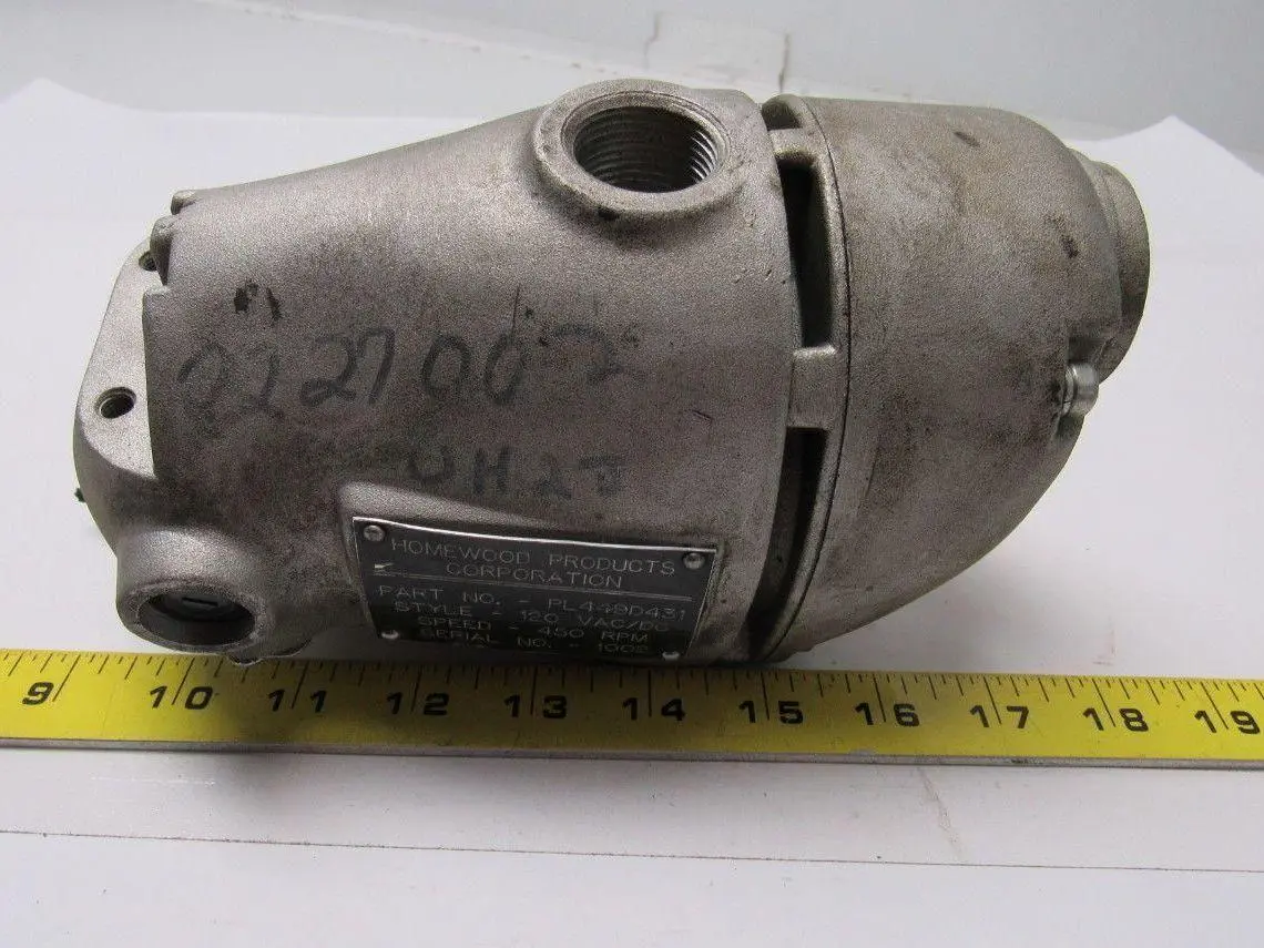 Homewood Products PL449D431 Drill Head Gear Motor 120 VAC/DC 450 RPM