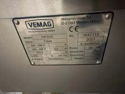 New | in-Stock 2021 VEMAG HP 25E Sausage Stuffers Illinois US | M&M Equipment Corp. #1367123