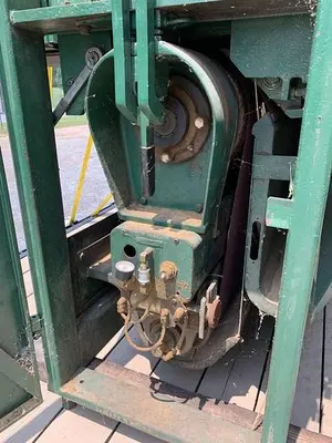 USED TIMESAVERS TB337-2HDA, 37" TOP & BOTTOM ABRASIVE PLANER SYSTEM