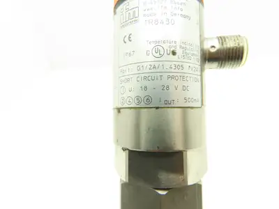IFM Efector TR8430 Electronic Temperature Sensor Evaluation Unit With 8" Probe