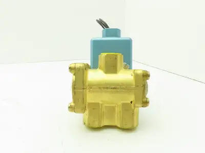 Honeywell Skinner L5LX3 Brass Solenoid Valve 3-Way NC 120V 10-150 PSI 1/2" NPT