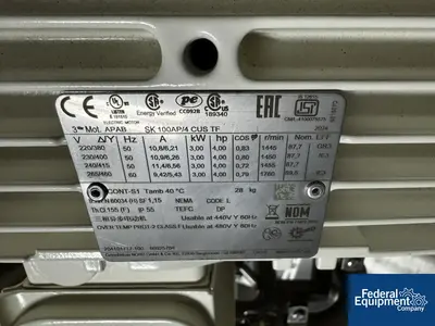 NEW Ekato GmbH 100 Liter Ekato Unimix SRC 100 Triple Motion Vacuum Mixer