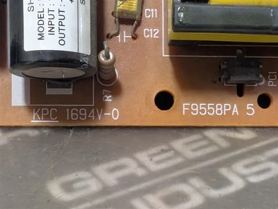 Sharp B159B Power Supply Board +5/12VDC Output F9558PA 5 Used