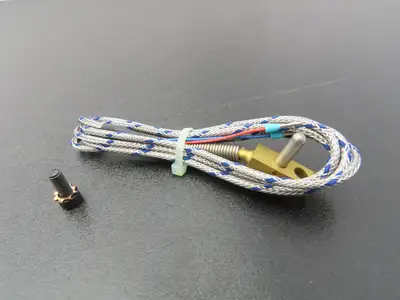 Gunther 1xFe-CuNi L Thermocouple Probe .49" Mount Hole .17" 2 Wire Pin Connect