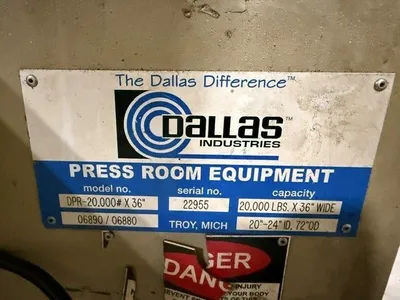 DALLAS 20,000LB X 36 X .135 SERVO FEED LINE Servo Feeders | Timco, Inc. (4)
