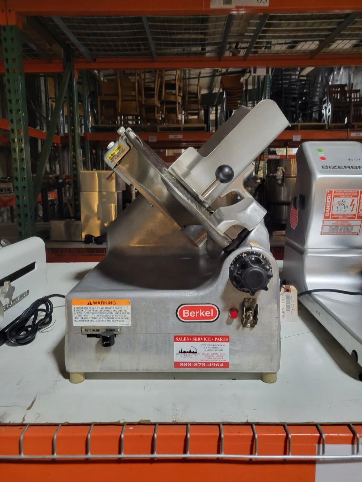 Berkel 919 Semi-Automatic Commercial Meat Slicer, 1/2hp