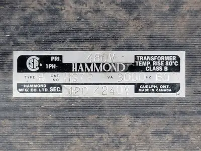 Used HAMMOND MANUFACTURING HS7P Transformers British Columbia CA | Lenmark #265695