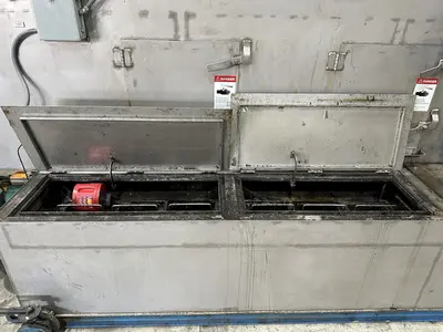 18" X 15" H X 4 STAGE CONTINENTAL EQUIPMENT CORP GAS HEAT STAINLESS STEEL CONVEYOR WASHER, NEW IN 2010: STOCK #21908