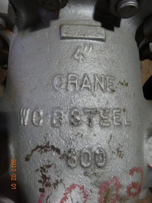 Crane 4", Class 600, WCB, Gate Valve