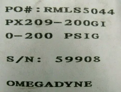 NEW OMEGADYNE PX209-200GI TRANSDUCER 0-200PSI PX209200GI