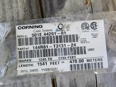 New | in-Stock 2001 CORNING 144R81-T3131-24 Cable & Wire British Columbia CA | Lenmark #294885