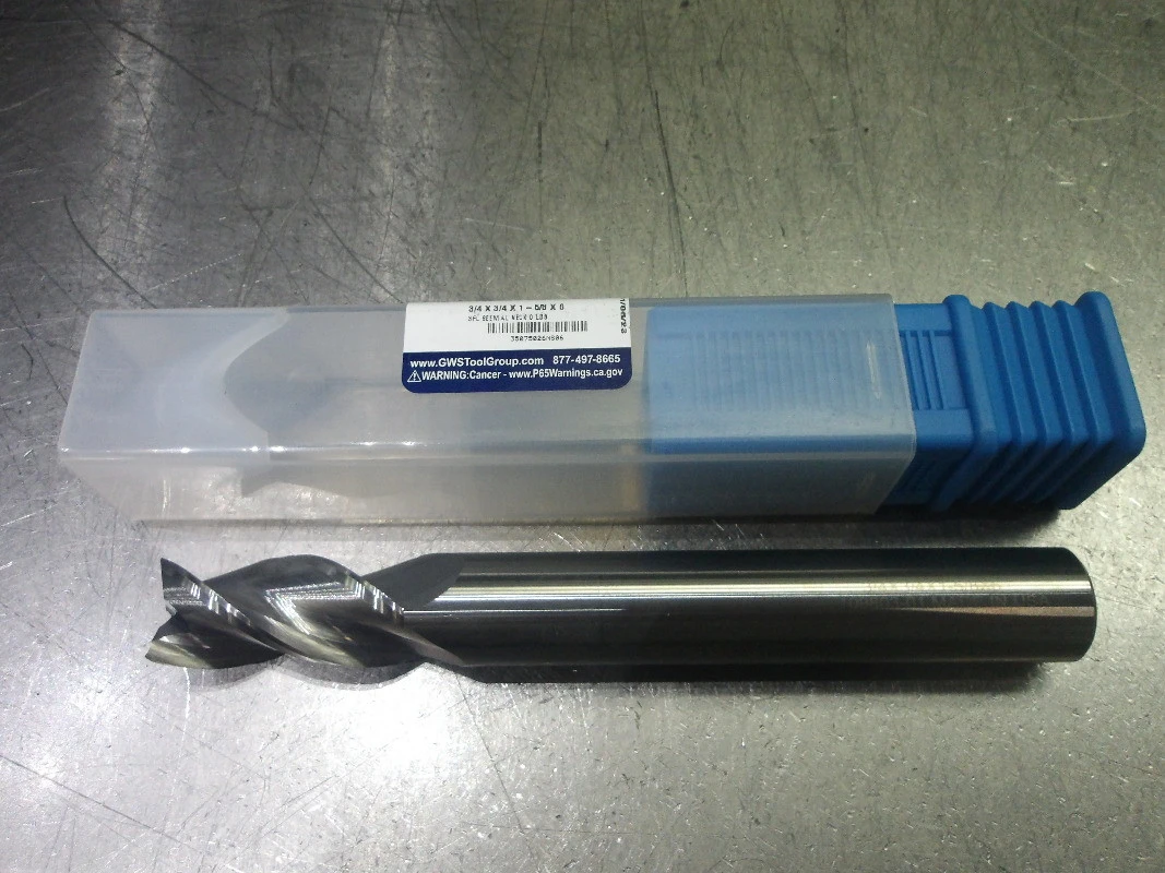 GWS 3/4" 3 Flute Carbide SQ Endmill 3/4" Shank 35075026NS06 (LOC2101A)
