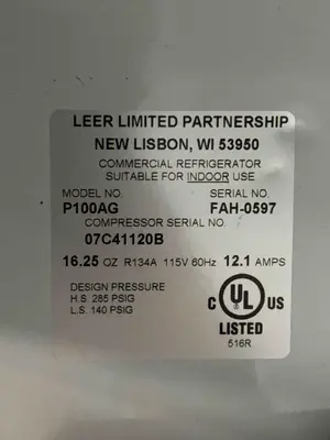 Used Leer Used 94" Leer P100AG Reach In Indoor Ice Merchandiser Freezer 2 Glass Doors 120V Display Freezers Illinois US | Falcon Restaurant Supply #1375704