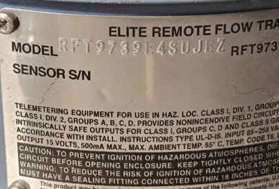 Emerson Micro Motion RFT9739E4SUJEZ Remote Flow Transmistter loc6E20