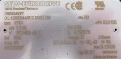 NEW SEW EURODRIVE DRS90M4/FT MOTOR DRS90M4FT