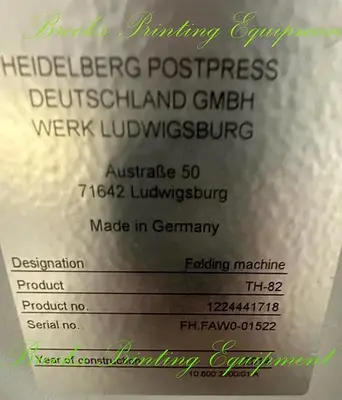 USED 2014 HEIDELBERG TH-82