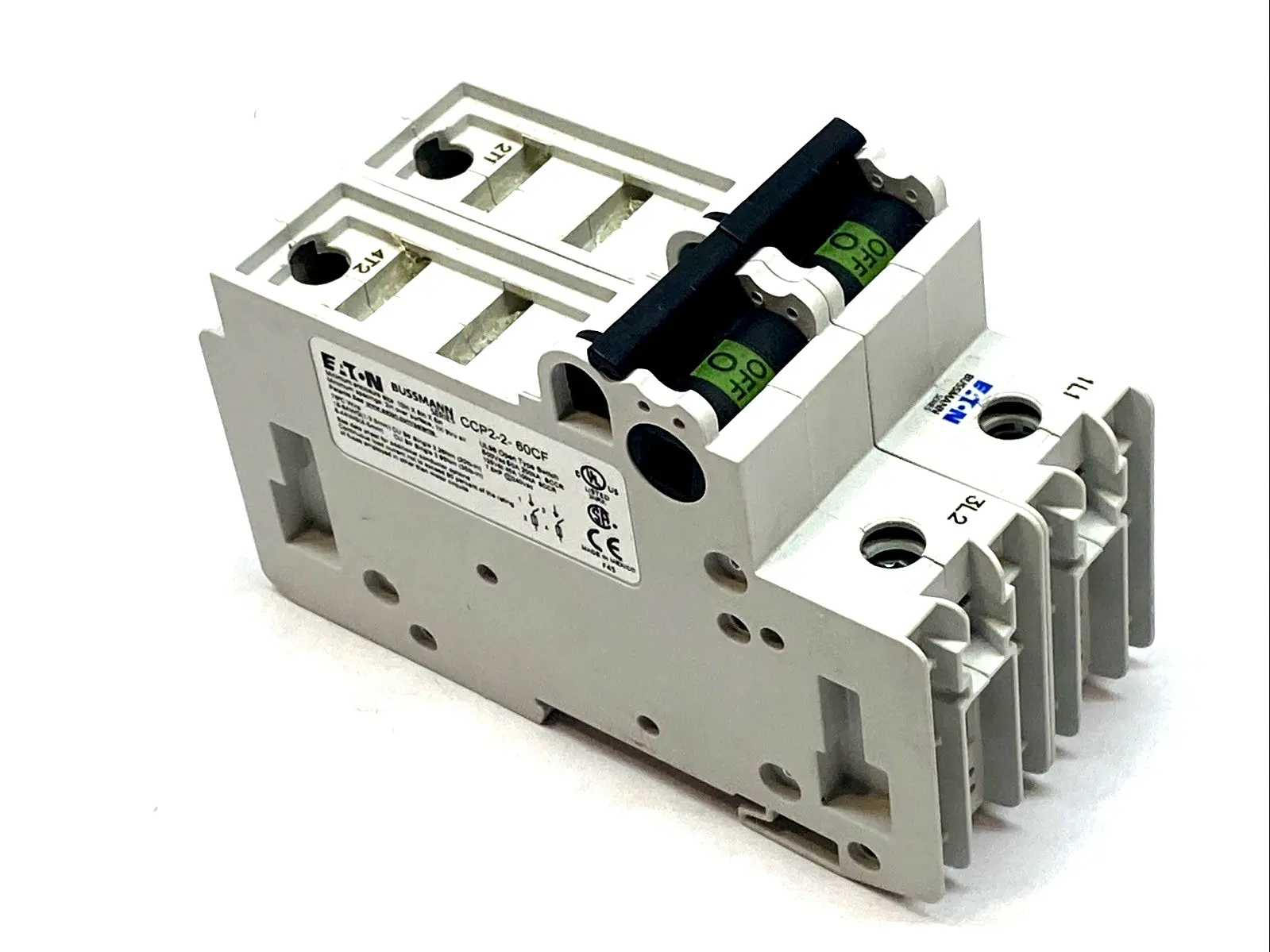 USED EATON BUSSMANN 30A 60A 100A COMPACT CIRCUIT PROTECTOR 600V UL98 DIN RAI