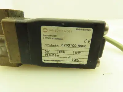 IMI Busch 8253100.8000 Brass Solenoid Valve 24VDC 12W G3/8  Normally Closed