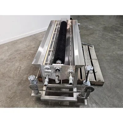 Used 1/2HP Motorized Sanitary Conveyor Belt Washing System - 54"W