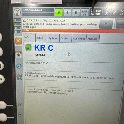 KUKA KR 6-2 Complete Robotic System w/ KRC4 Controller