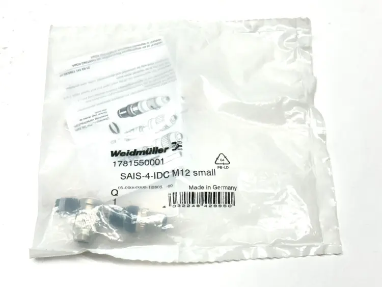 New | in-Stock Weidmüller SAIS-4-IDC M12 Small Electrical Fittings Michigan US | Maverick Industrial Sales #1400594
