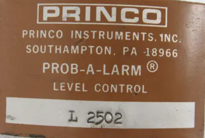 NEW PRINCO L2502 PROBE-A-LARM LEVEL CONTROL