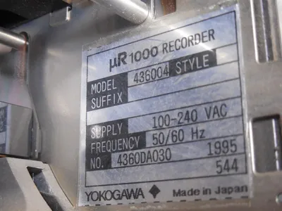 Yokogawa Model 436004 uR1000 Industrial Chart Recorder Used