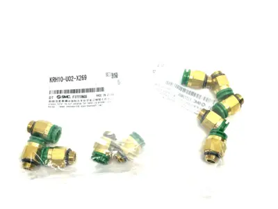 NEW SMC FLAME RESISTANT ONE TOUCH FITTING 1/4" BRASS