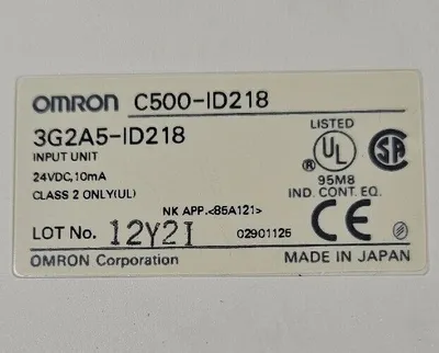 Omron C500-ID218 Input Unit PLC. Loc 3E-28