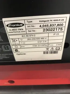 Used 2011 FRONIUS FK 4000 R US IDEAL FOR WELDING STEEL TO ALUMINUM Welding Positioners Michigan US | RAB Industries, Inc. #183944