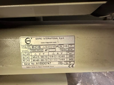 MAPRO CL80-ZHS 6HP REGENERATIVE BLOWER/EXHAUS