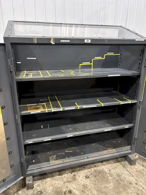 STRONGHOLD MODEL #55-LD-243-BL-SL-SRPG HEAVY DUTY CABINET W/ SEE-THROUGH DOORS: YOBRO #24115