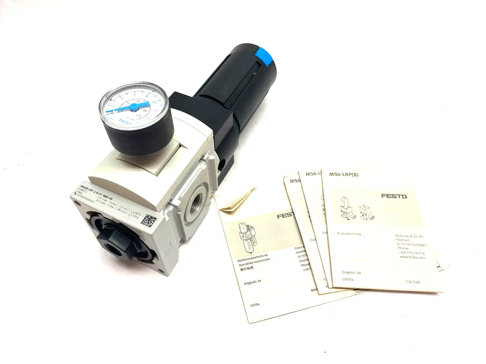 MS6N-LRP-3/8-D7-A8M-AS, 538053 | Festo MS6N-LRP-3/8-D7-A8M-AS Pneumatic Pressure Regulator 538053 - New Other