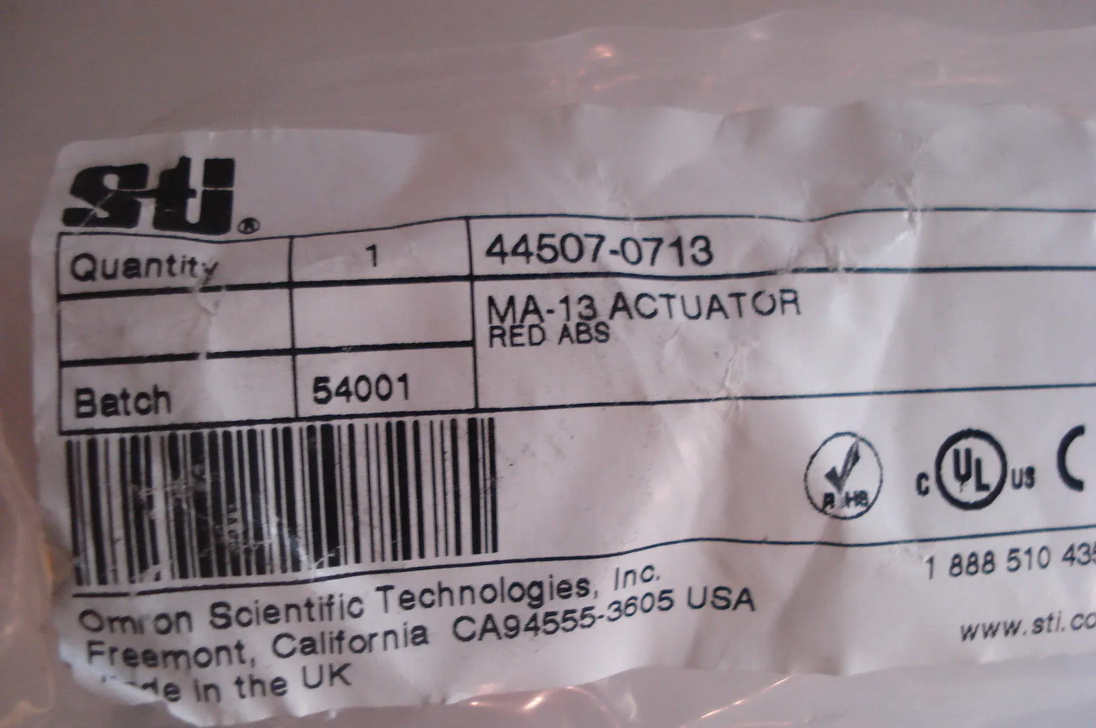NEW STI 44507-0713 MA-13 ACTUATOR