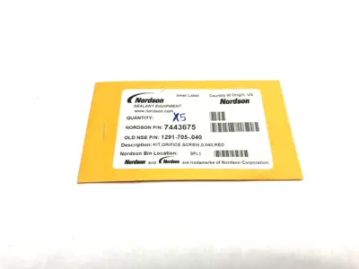 NEW NORDSON ORIFICE SCREW KIT, 0.040, RED
