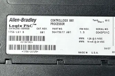 Used ALLEN-BRADLEY 1756-L61 Misc Electrical & Power Parts Ohio US | Surplus Asset Holdings #1242274