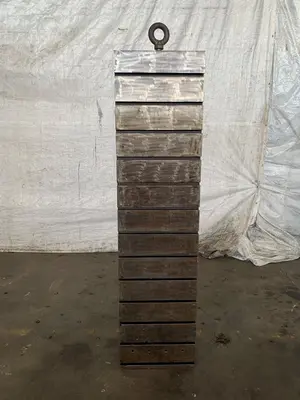 18" WIDE X 72" TALL X 20" DEEP T-SLOTTED ANGLE PLATE. STOCK # 0365224