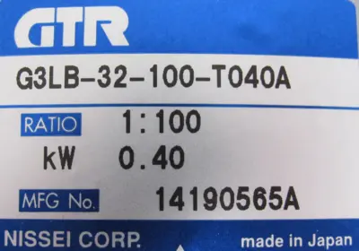 NEW GTR G3LB-32-100-T040A GEAR MOTOR 1:100 200/220V G3LB32100T040A