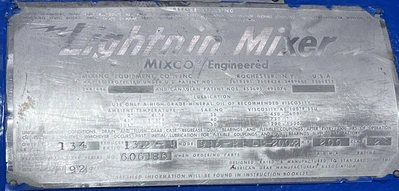 Lightnin Mixer Model 915-RELB-2002 Rated 200HP Class 2