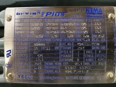 USED TECO-WESTINGHOUSE PDH01502TE5N
