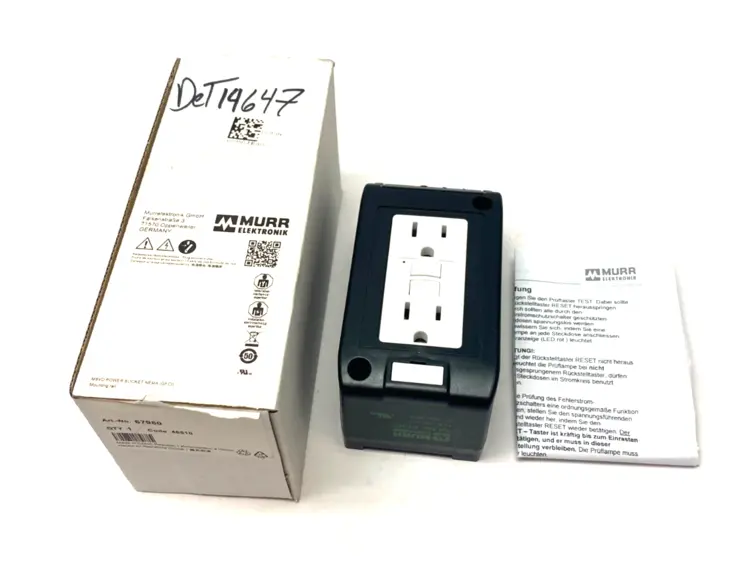 Used MURRELEKTRONIK MSVD POWER SOCKET NEMA (GFCI) FOR DIN RAIL Connector Accessories | Maverick Industrial Sales #1111857