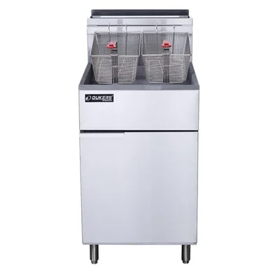 New | in-Stock Dukers New Dukers DCF5-NG Natural Gas Floor Fryer with 5 Tube Burners 70lbs 150,000 BTU on Legs Cookers / Coolers / Fryers Illinois US | Falcon Restaurant Supply #1376307