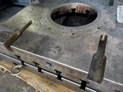 38" X 38" T-SLOTTED BOLSTER PLATE. STOCK # 0637123