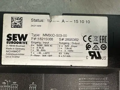 Sew-Eurodrive MM30D-503-00 3KW / 5HP 18215068 (7.2.1)