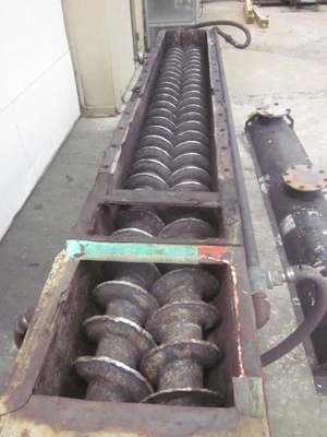 Holoflite Dryer, double screw, (2) 7" diameter x 10' long screws